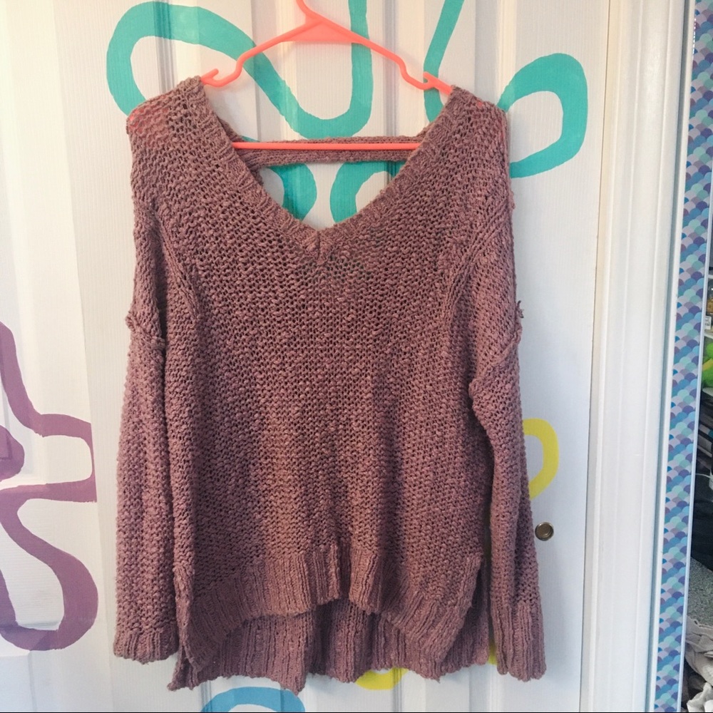 Hollister lilac knit sweater